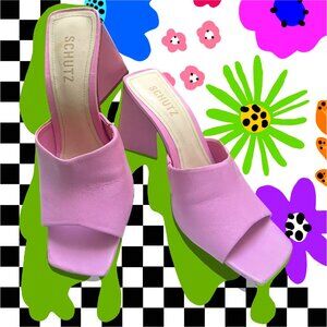 SCHUTZ Lizah Nappa Sandal Pink Size 8.5